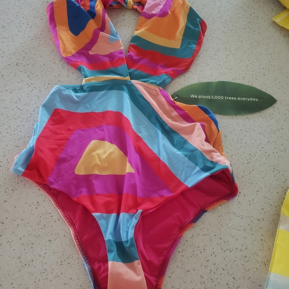 Farm Rio Striped Scarf One Piece - Picture 9 of 10